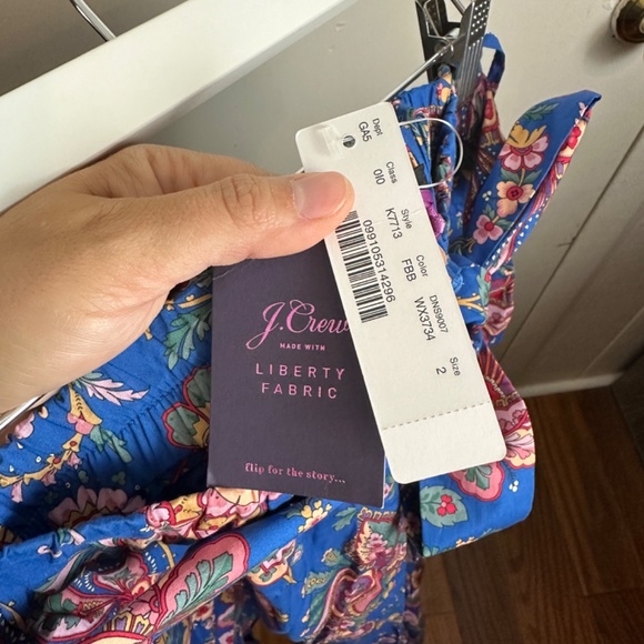 NEW J.Crew Women's Belted Pull-On Midi Skirt in Liberty Flora Belle Blue Size 2 - Picture 6 of 7